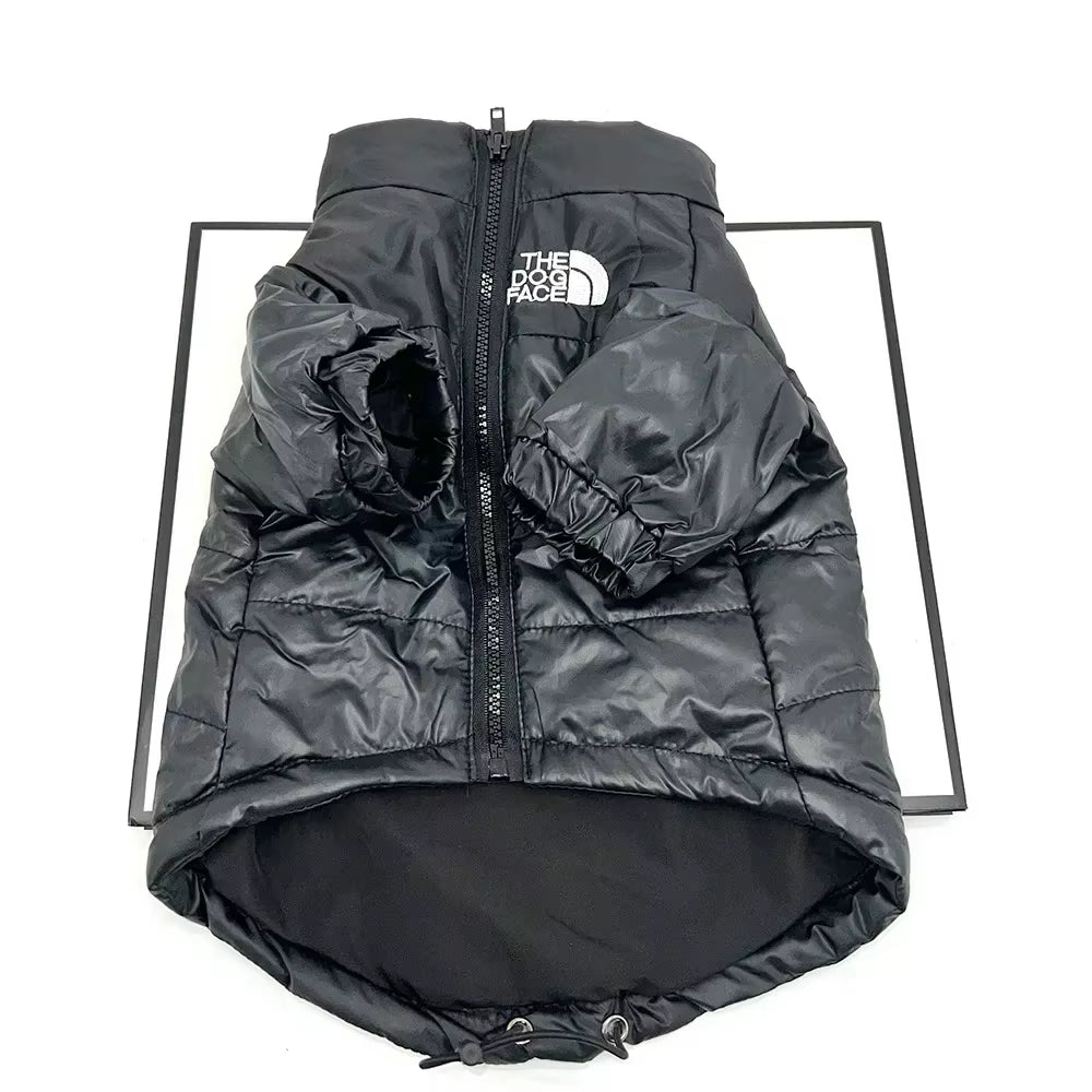 Dog Face Puffer Jacket Clothes Pet Puppy Hoodies Raincoats Warm Weatherproof Sweatshirt for Large Medium Small Dog