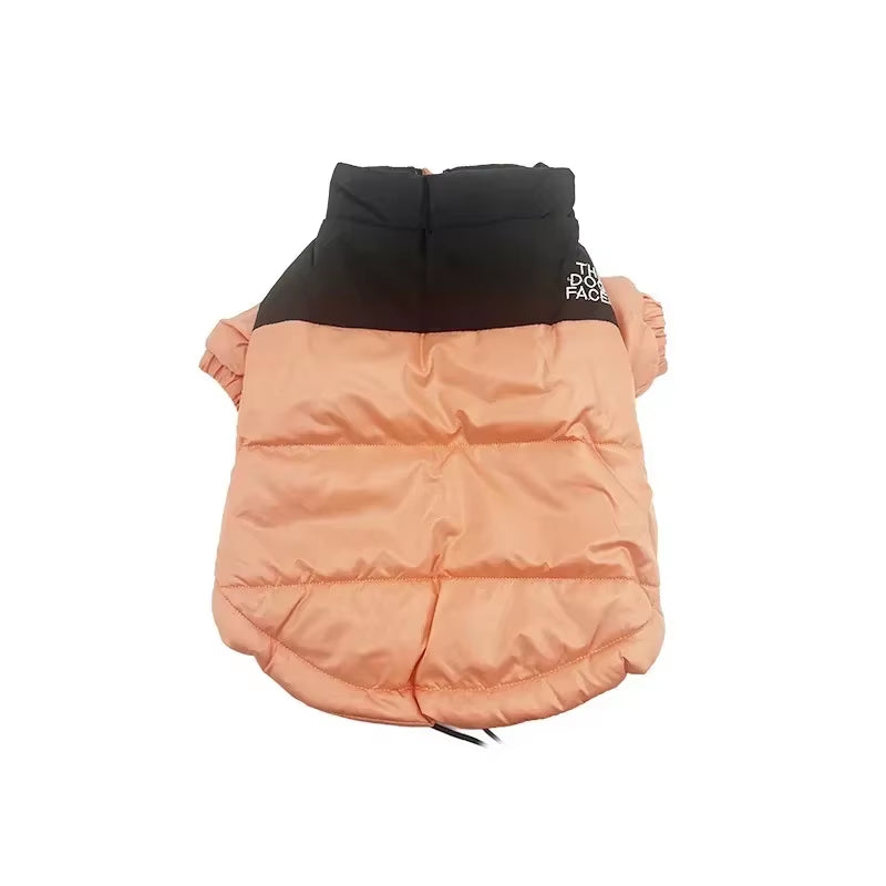 Dog Face Puffer Jacket Clothes Pet Puppy Hoodies Raincoats Warm Weatherproof Sweatshirt for Large Medium Small Dog
