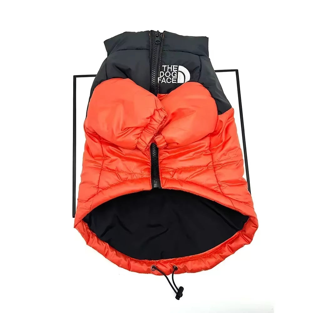 Dog Face Puffer Jacket Clothes Pet Puppy Hoodies Raincoats Warm Weatherproof Sweatshirt for Large Medium Small Dog