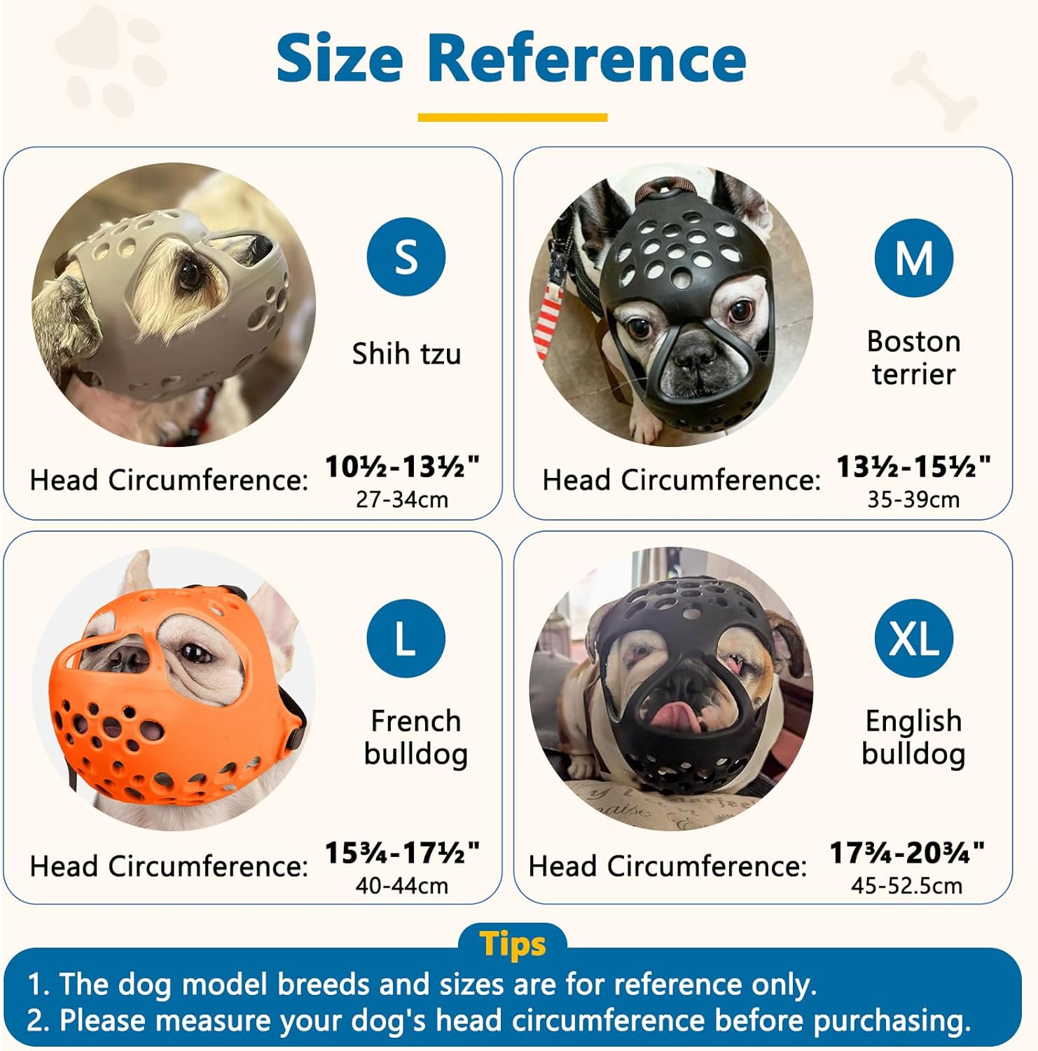 Short Snout Dog Muzzle, Soft Silicone Flat Faced Muzzle for French Bulldog Shih Tzu and Pug for Biting Chewing Licking and Grooming, Allows Panting