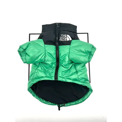 Dog Face Puffer Jacket Clothes Pet Puppy Hoodies Raincoats Warm Weatherproof Sweatshirt for Large Medium Small Dog